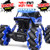 NQD Remote Control Car, Off Road Monster Truck, 4WD All Terrain Climb Truck, 1:16 360° Rotation Drift Stunt Rechargeable Electric Vehicle with Head Lights (Blue)