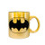 Silver Buffalo DC Comics Batman Logo Electroplate Ceramic Mug, 20-Ounce, yellow