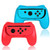 ADZ Joycon Grip x 2 Switch Joycon Comfort Grip Controller Accessories Compatible with Nintendo Switch JoyCon Controller (Blue/Red)