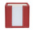 Memo Cube Holder, red, Faux Leather, Supplied with 1,000 Sheets of Paper