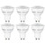 Sunlite PAR16/LED/7W/GU10/D/65K LED 7W (75W Equivalent) MR16 Light Bulb, 6500K Daylight, GU10 Base - 6 Pack