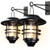 Otdair Solar Wall Lantern Outdoor, 2 Pcs Glass Solar Hanging Lantern Light Waterproof Solar Wall Sconce Light Fixture Wall Mount Solar Outdoor Wall Lights Decorative for Front Porch, Patio and Yard