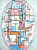 Posterazzi Oval composition with bright colours 1913 Poster Print by Piet Mondrian, (18 x 24)