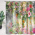 DMTTY Watercolor Flower Shower Curtain Colorful Abstract Spring Floral Bathroom Curtain Sunflower Fabric Bathroom Accessories Polyester with Hooks