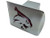 Texas State Bobcats METAL emblem (maroon with chrome trim) on chrome METAL Hitch Cover