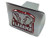 University of Alabama METAL elephant emblem (chrome with crimson trim) on chrome METAL Hitch Cover