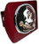 Florida State University METAL emblem (with colors) on Garnet METAL Hitch Cover