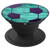 Light Dark Purple Soccer Ball On Vintage Mint Green PopSockets Grip and Stand for Phones and Tablets