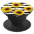 Cute Yellow Sunflowers Pattern | Zebra Striped PopSockets Grip and Stand for Phones and Tablets