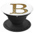 Yellow Leopard Pattern letter B Phone Grip On a White PopSockets Grip and Stand for Phones and Tablets