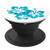 Tropical Hawaiian Flower ~ Hibiscus Floral Teal and White PopSockets Grip and Stand for Phones and Tablets