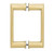 CRL 0R6X6BR 6" Brass Back-to-Back Oval/Round Pull Handle