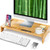 23 Inch Bamboo Monitor Stand Riser - Bamboo Eco-Friendly Storage Organizer for Home and Office Computer Desk Laptop Cellphone TV Printer Stand Desktop Container by AMADA HOMEFURNISHING