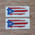 (2) 4'' Reflective Puerto Rico Map Flag Decal Sticker PR Outline Car Vinyl sda1