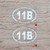 3S MOTORLINE 2X White 5'' Army 11B Infantry Decal Sticker Oval Car Vinyl die Cut no Background