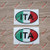 3S MOTORLINE 2X Glossy 3'' Italy ITA Oval Country Code Decal Sticker Italian Flag Car Vinyl Italia