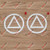 3S MOTORLINE 2X White 4'' Alcoholics Anonymous AA Symbol Decal Sticker Car Vinyl