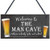 Meijiafei Man Cave Sober Funny Alcohol Home Bar Shed Gift Hanging Plaque Garage Pub Sign 10" X 5"