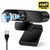 4MP Webcam with Microphone, USB Webcam for Desktop Laptop Plug & Play Computer Camera Streaming Webcam with 110° Wide View Angle and Noise Reduction Mic for Video Call and Conference
