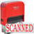 Scanned Self Inking Rubber Stamp with Red Ink