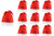 QBSM 10 Pack Bulk Christmas Santa Hats for Adults, Classic Red Xmas Holiday Hats for Party Costume