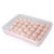 77L Egg Container, 34 Large Egg Container with Lid for Refrigerator, Plastic Clear Portable Egg Tray - Protect and Keep Fresh, Stackable Egg Holder Case