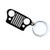 Car Key Chain Front Grill Design and Stainless Steel Material Black