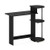 FURINNO Compact Computer Desk with Shelves, Round Side, Black/Grey