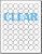 Crystal Clear Labels for Laser Printers - 1" Round - 63 per Sheet - 10 Sheets / 630 Circular Labels