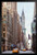 New York City Street View with Chrysler Building Photo Black Wood Framed Art Poster 14x20