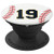 Baseball Number 19 Softball Gift For Baseball Players PopSockets Grip and Stand for Phones and Tablets