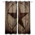 Edwiinsa Wooden Western Texas Star Kitchen Blackout Curtains Window Drapes Treatment, 2 Panels Set for Kitchen Cafe Office, 80W x 63L inch