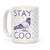 LookHUMAN Stay Coo Pigeon White 15 Ounce Ceramic Coffee Mug