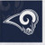 Creative Converting Los Angeles Rams Beverage Napkins, 5", Blue