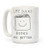 LookHUMAN Life Sucks Books Are Better White 15 Ounce Ceramic Coffee Mug