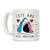 LookHUMAN Cute And Mildly Threatening Shark White 11 Ounce Ceramic Coffee Mug