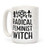 LookHUMAN Radical Feminist Witch White 15 Ounce Ceramic Coffee Mug