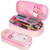 Pencil Case, Firesara Large Capacity Pen Case Pencil Bag Pouch Pen Pencil Marker Stationery Organizer with Zipper Big Storage Compartments for Teen Boys Girls Students School Office (Pink)