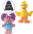 GUND Sesame Street 7" Big Bird, and 6" Abby Cadabby Beanbag Plushies, with Myriads Drawstring Gift Bag