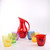 Guzzini Happy Hour Acrylic Pitcher and Tumbler 7-Piece Multi-Color Drink Set