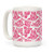 LookHUMAN Floral Penis Pink White 15 Ounce Ceramic Coffee Mug