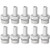uxcell PVC Barb Hose Fitting Connector Adapter 10mm or 25/64" Barbed x G1/2 Male Pipe 10pcs