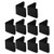uxcell 30mm x 30mm Angle Iron Foot Pads L Shaped PVC Furniture Leg Caps End Covers Floor Protector Black 10 Pcs