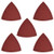 uxcell Detail Sander Sandpaper, Triangular Sanding Paper, Hook and Loop Sanding Pads, Triangle Oscillating Multi Tool, 400 Grits 5pcs