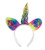 Magical Rainbow Sequin Unicorn Horn and Ears Headband
