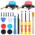 abcGoodefg 3D Joycon Joystick Replacement, Analog Left/Right Joystick Thumb Stick Caps Joycon Button Replacement Repair Kit for Nintendo Switch Controller