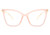FEISEDY Oversized Cat Eye Glasses Frame Blue Light Blocking Eyewear for Women B2589
