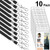 Ktrio 10 Pack ID Badge Holders, Breakaway Lanyard with Plastic ID Card Badge Holder for Lanyard, Clear Work ID Badge Holders for Badges Name Tag Holders for Office Nurse, 4.65 x 2.65 in, Vertical