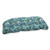 Pillow Perfect Outdoor Pretty Paisley Wicker Loveseat Cushion, Navy