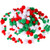 500 Pieces Christmas Pom Poms Assorted Pompoms Small Craft Pompoms Fluffy Pom Balls for Christmas DIY Crafts Party Decoration Supplies, 3 Sizes